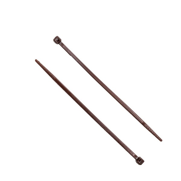 South Main Hardware 4-in   18-lb, Dark Brown, 100 Standard Nylon Tie - 220109