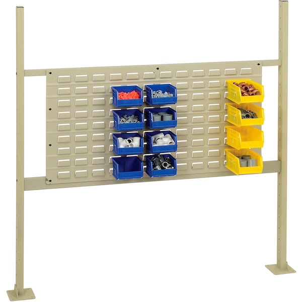 Global Industrial Panel Kit for 48inW Bench, 36inW Louver Panel, Rails & Uprights, Tan - 249715TN