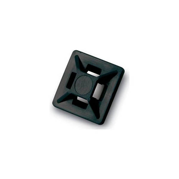 Del City Div Of Actuant Del City 9806 Mini 4-way Adhesive Mtg Base- 3/4" sq- Black, 100 Pieces - 9806