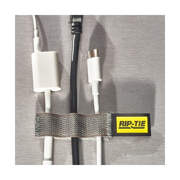 Rip-Tie Strap, Adhesive Back, White, PK2, 5/8x4" - A-04-002-W