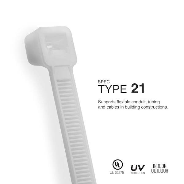 Tr Industrial MultiPurpose UV Cable Ties, 14, Natural, 200PK - TR88304N-2PK