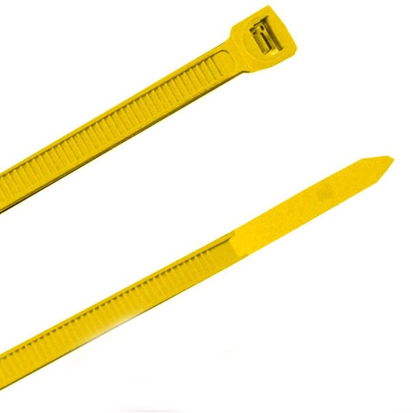 Us Cable Ties Cable Tie, 8 in., 50 lb, Yellow Nylon, 100PK - SD8YL100