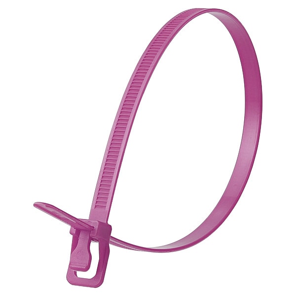 Retyz Releasable Tie, Purple, Nylon, PK20 - WKT-S14PR-HA