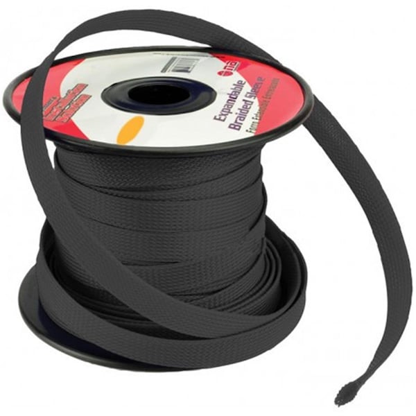 Nippon 0.75 in. Flexible Wire Sleeve Tubing - Black - ISBR19M100BK