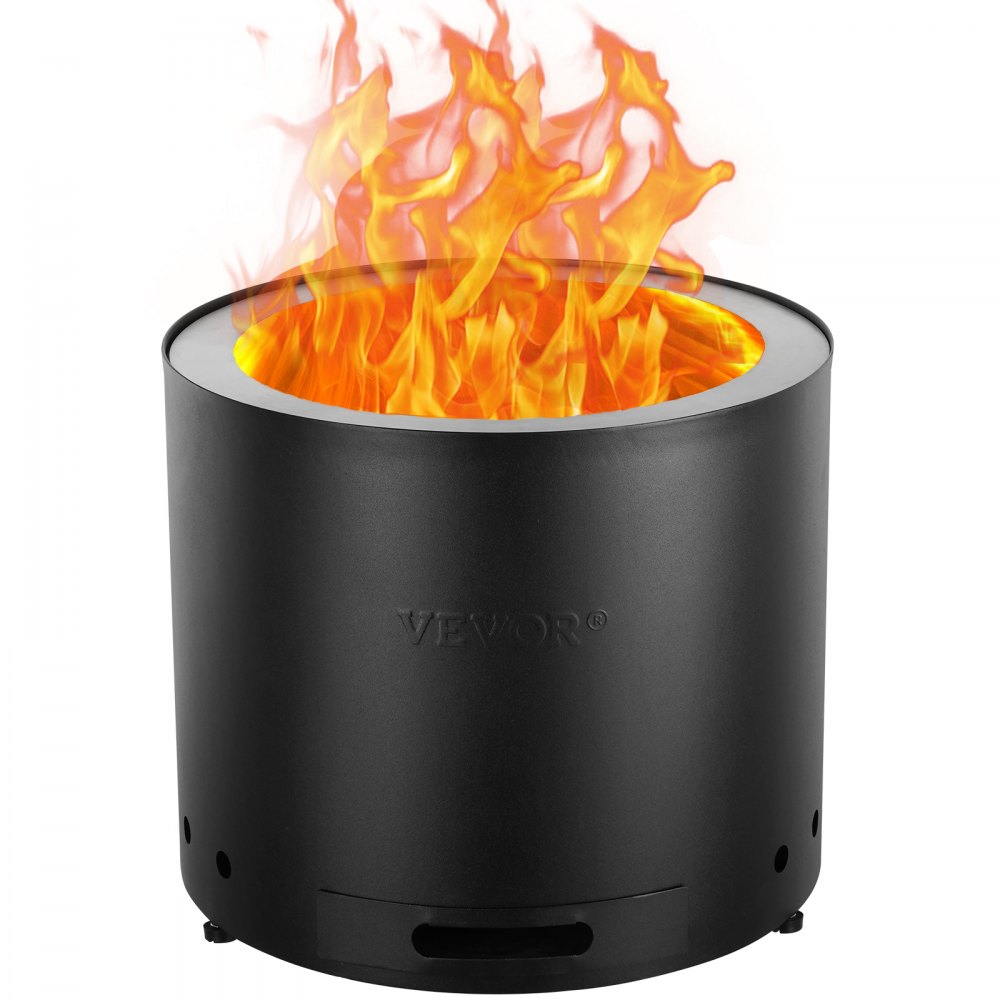 VEVOR Smokeless Fire Pit Stove Bonfire 19.3 in Dia Wood Burning Stainless Steel - WYRMHKYXPGY1MUQ11V0