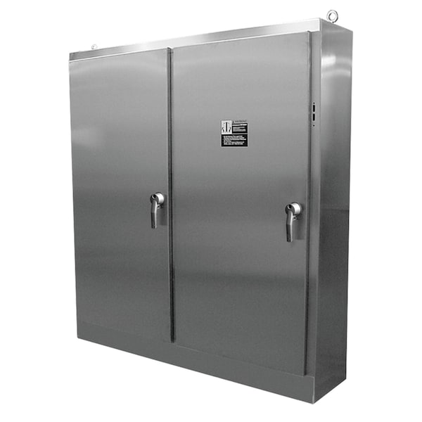 Nvent Hoffman 304 Stainless Steel Electrical Enclosures, 84.12 in H, 18.12 in D, 40-1/4 in W, NEMA 4X, Hinged - A84XM4018SSN4