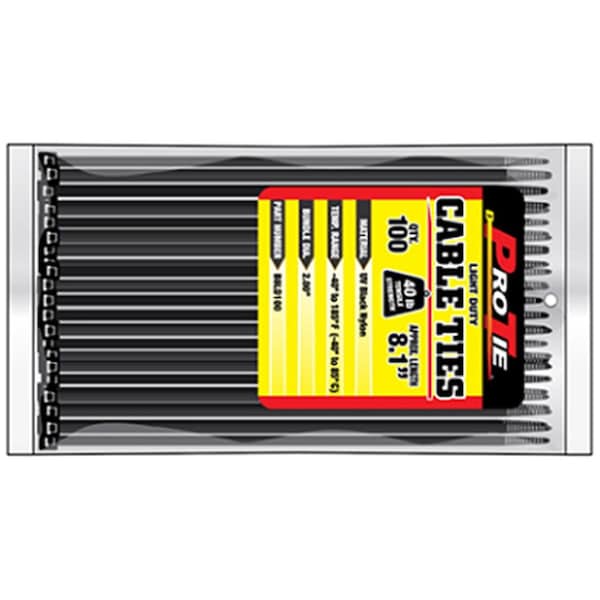 Kdar 57 in Light Duty Standard Cable Ties Natural 100PK - N5LD100