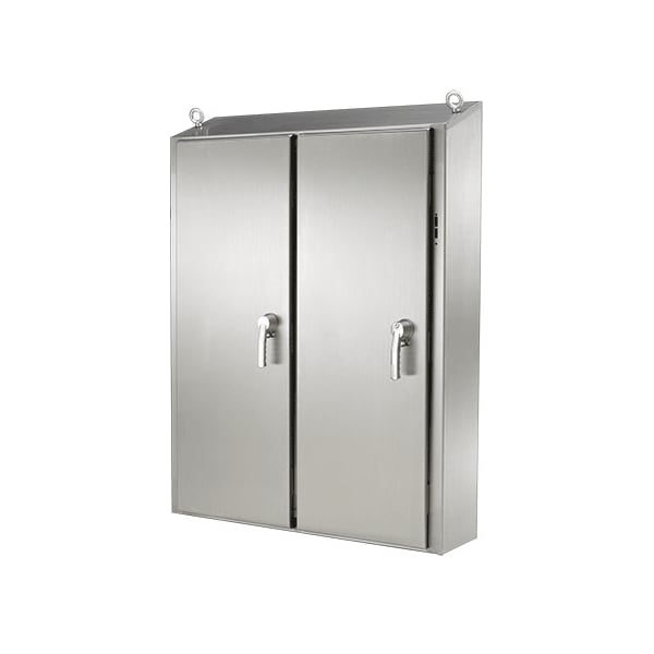 Nvent Hoffman 304 Stainless Steel Electrical Enclosures, 62 in H, 18 in D, 63 in W, NEMA 4X, Lift Off Hinged - WS62XM6318SS