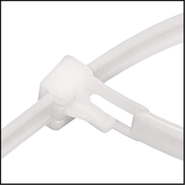 Evermark EverMark EM-08-50-RL-9-C 8 in. Natural Releasable Cable Tie; 50 lbs - Pack of 100 - EM-08-50-RL-9-C