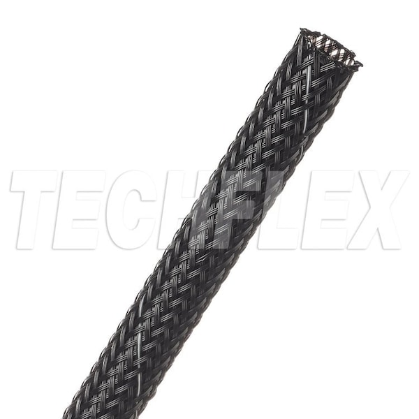 Techflex Halar Sleeving 3/8", Black w/white tracer, 125' - HTN0.38TB