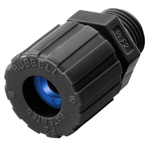 Hubbell Wiring Device-Kellems Kellems Wire Management, Cord Connectors, Straight Male, .38-.44", 3/8", Nylon - SHC2012CR