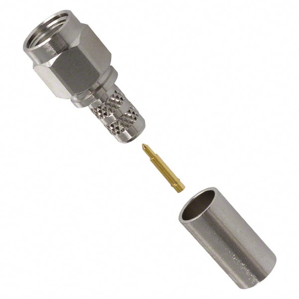 Remington Industries SMA Male Coax Connector Components, Threaded Straight Plug for RG-58, RG-141, RG-303, LMR-195 Cbls - 901-9876-RFX