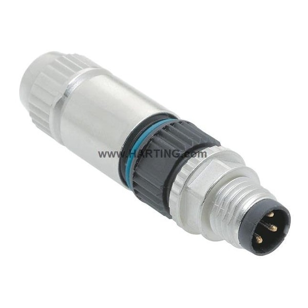 Harting M8 Circular Connector, 3 Poles, 4 A - 21021511305