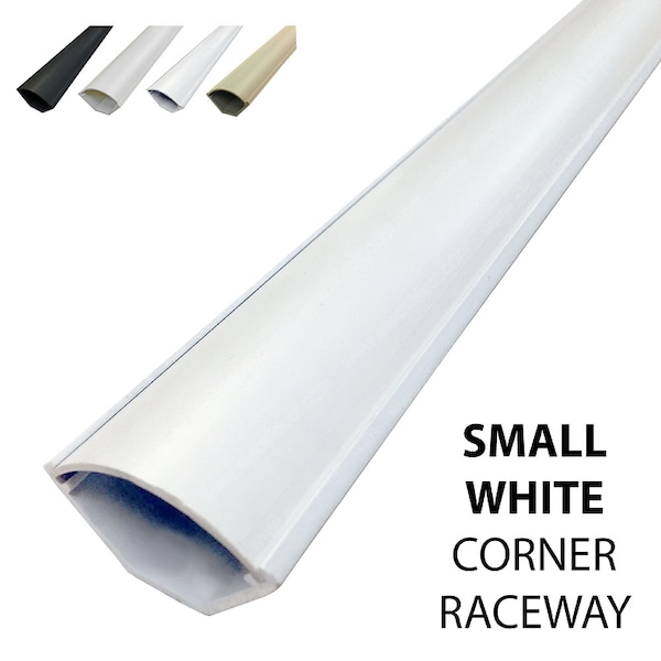 Electriduct Medium Corner Duct 1150 Series Cable Raceway- 5ft- White - SRCD-1150-5-WT