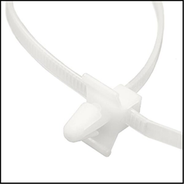Evermark EverMark EM-07-50-PMW-9-C 7 in. Natural Push Mount Cable Tie; 50 lbs - Pack of 100 - EM-07-50-PMW-9-C