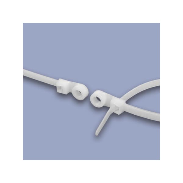 Advance Cable Ties 7 50 lb Natural/ White Mounting Hole Cable Tie 100/BG - AL-07-50-MH-9-C