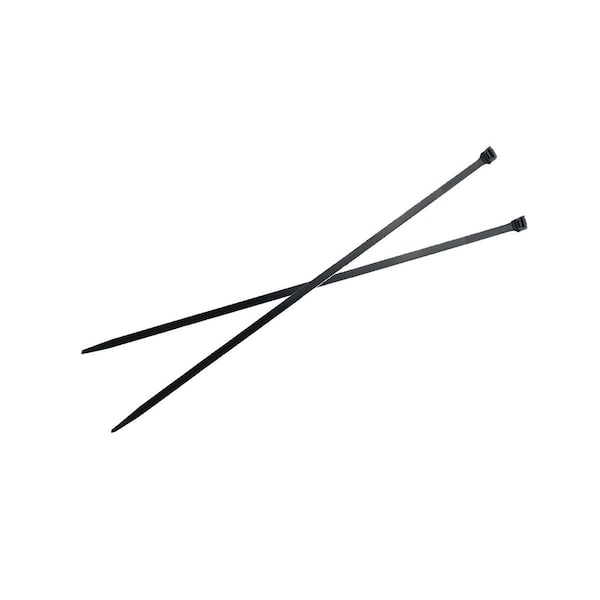 Burndy 10-31/32" L, 9/64" W, UV Black Plastic Cable Tie, Tensile Strength: 40 lb. - CT40300C0