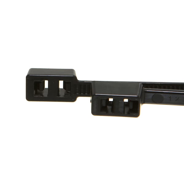 Us Cable Ties Cable Tie, 8 in., Double Head, UV Black Nylon, 100PK - DH8B100