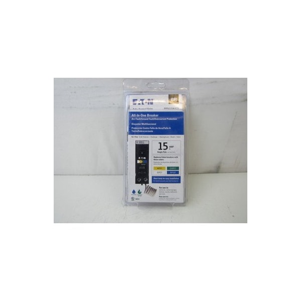 Eaton Miniature Circuit Breakers MCBs 1P 15A 120V 50/60Hz 1Ph - BRN115A1CS