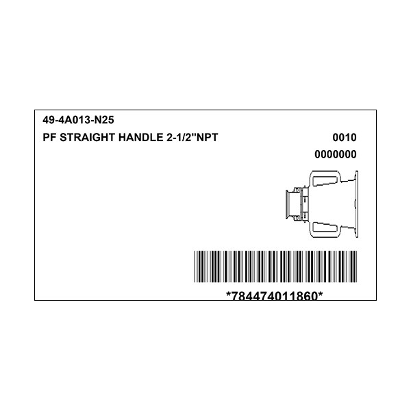 Meltric 49-4A013-N25 HANDLE STRAIGHT w/NPT ADAPTER - 49-4A013-N25