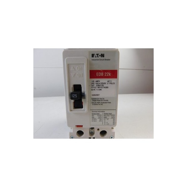 Eaton Molded Case Breakers MCCBs EDB 2P 125A 240V 50/60Hz 2Ph F Frame - EDB2125