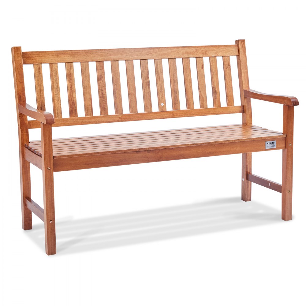 VEVOR Outdoor Bench, 50 inches Wood Garden Bench for Outdoors, Outdoor Garden Park Bench with Backrest and Armrests, 800 lbs Load Capacity Bench, Patio Bench for Garden, Park, Yard, Front Porch - GYZYMZ50YC00Q2Q8NV0
