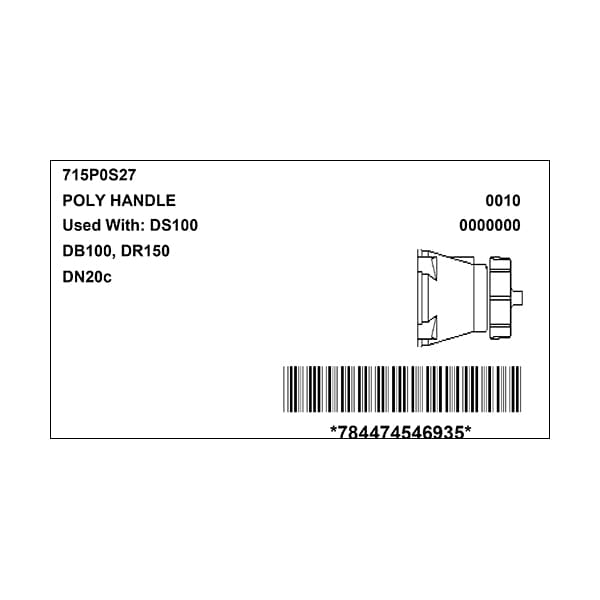 Meltric 715P0S27 HANDLE w/CLAMP & BUSHING - 715P0S27