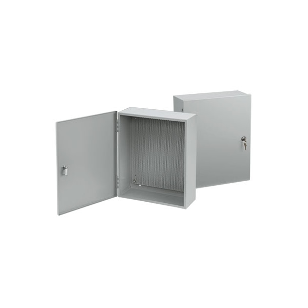 Nvent Hoffman Steel Electrical Enclosures, 36 in H, 6.62 in D, 24 in W, NEMA 1, Hinged - A3624AT1PP