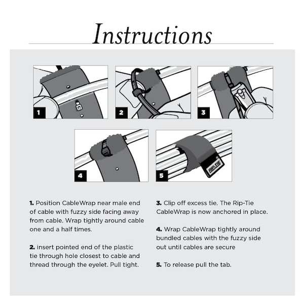 Rip-Tie Reusable Strap, Green, 1"x21", PK10 - H-21-010-GN