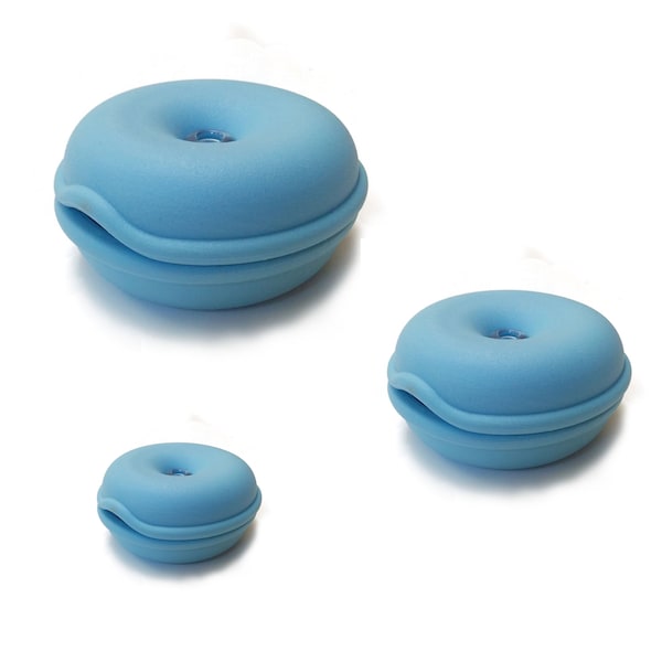 Electriduct Cable Turtle Organizer 3pc Set- Mini, Small, Large- Baby Blue - TURTLE-SET3-BB