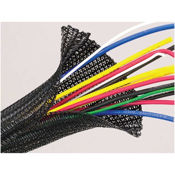 Techflex F6 Techflex® Flexo F6 Wrap Around Braided Sleeving 2" - 25' Box - Platinum Gray - F6N2.00-25-PLATINUM GRAY