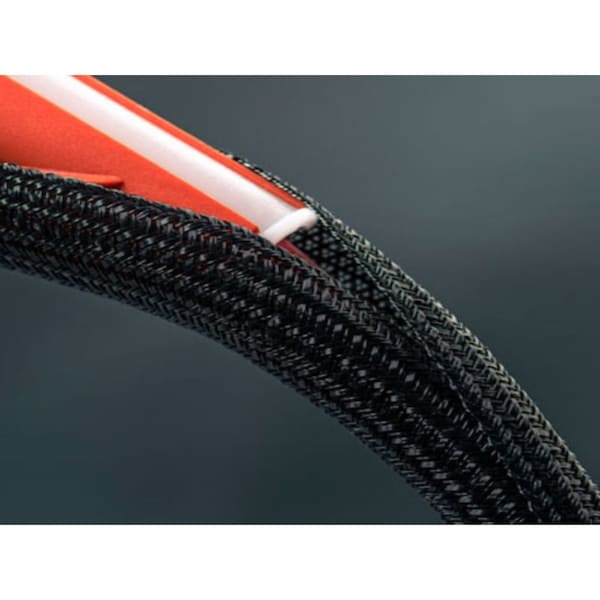 Techflex F6 Techflex® Flexo F6 Wrap Around Braided Sleeving 2" - 25' Box - Platinum Gray - F6N2.00-25-PLATINUM GRAY