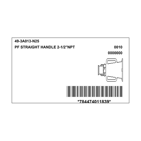 Meltric 49-3A013-N25 HANDLE STRAIGHT w/NPT ADAPTER - 49-3A013-N25