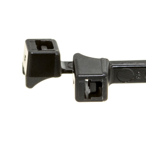 Us Cable Ties Cable Tie, 4 in., Clamp Head, UV Black Nylon, 1000PK - CH4B1000