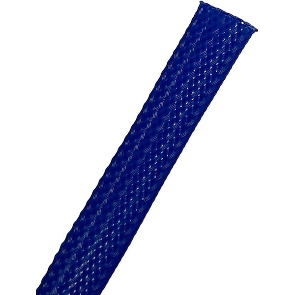 Kable Kontrol PET Expandable Braided Cable Sleeving, 3/8'' ID, 25' Length, Blue - FW038-BL-25