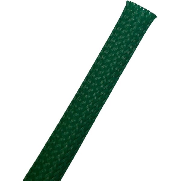 Kable Kontrol PET Expandable Braided Cable Sleeving, 3/8'' ID, 125' Length, Green - FW038-GN-125