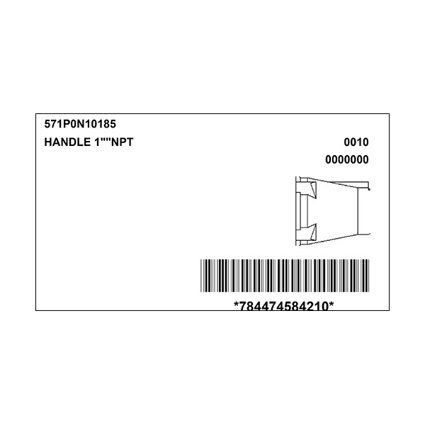Meltric 571P0N10185 HANDLE w/NPT HIGH TEMPERATURE - 571P0N10185