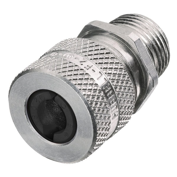Hubbell Wiring Device-Kellems Kellems Wire Management, Cord Connectors, Straight Male, .25-.31", 1/4", Aluminum - SHC1004