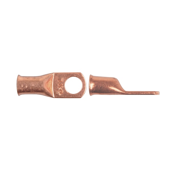 Disco Copper Battery Cable Lugs 2 Gauge 3/8" Stud Size PK10 - 17680PK