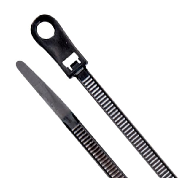 L.H. Dottie L.H. Dottie 15'' UV Black Mounting Hole Cable Tie, 100PK - DTM14B