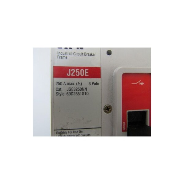 Eaton Molded Case Breakers MCCBs JGE 3P 250A 600V 50/60Hz 3Ph J Frame - JGE325032G
