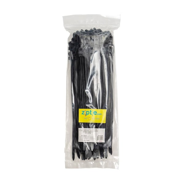 South Main Hardware 12-in  Screw Mount 120-lb, Black, 100 Speciality Tie - 222018