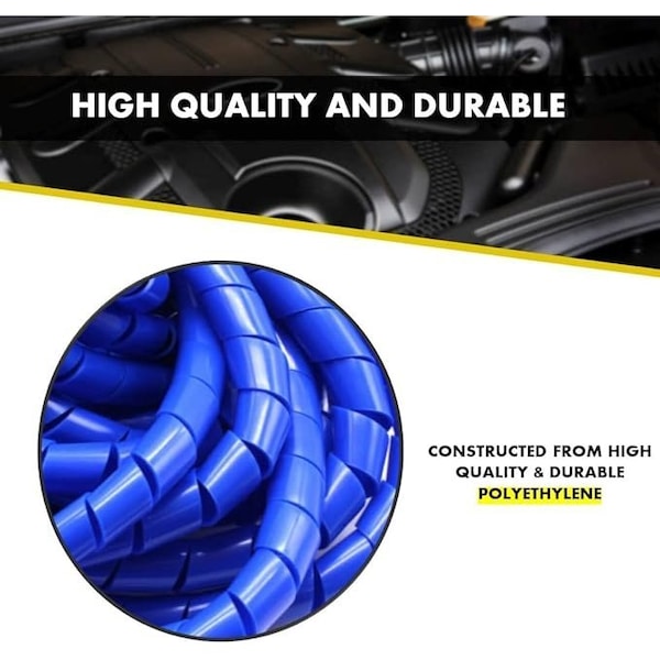 Kable Kontrol Spiral Cable Wrap Tubing, 1/8'' ID, 100 Ft Roll, Black Polyethylene - SPW-125SP-BLACK