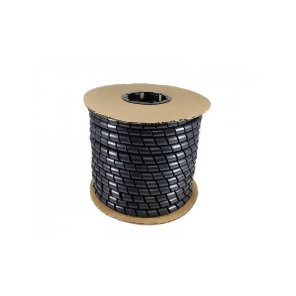 Kable Kontrol Spiral Cable Wrap Tubing, 1/8'' ID, 100 Ft Roll, Black Polyethylene - SPW-125SP-BLACK