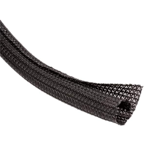 Electriduct F6 Wrap Around Braided Sleeving- 1/4" x 200ft- Black - F6-025-200-BK