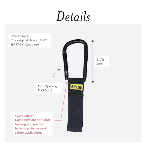 Rip-Tie Strap, Durable Woven, Grey, PK10, 1x6" - J-B6-C10-GY