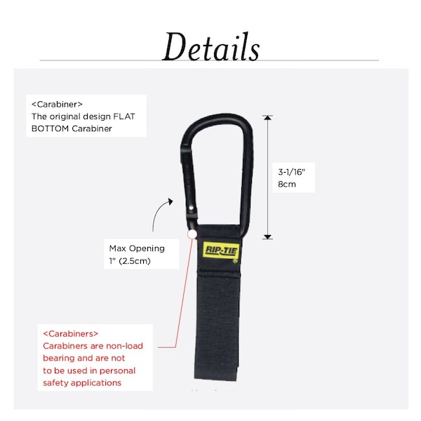 Rip-Tie Strap, Durable Woven, Grey, PK10, 1x6" - J-B6-C10-GY