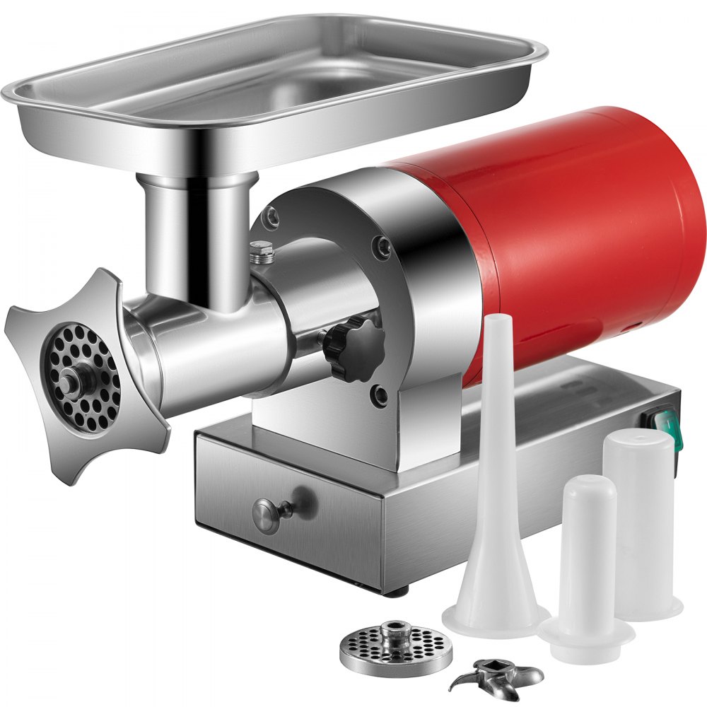 VEVOR Electric Meat Grinder, 661 Lbs/Hour1100 W Meat Grinder Machine, 1.5 HP Electric Meat Mincer with 2 Grinding Plates, Sausage Kit Set Meat Grinder Heavy Duty, Home Kitchen & Commercial Use Red - RJDTMC1100W3YOMFQV1