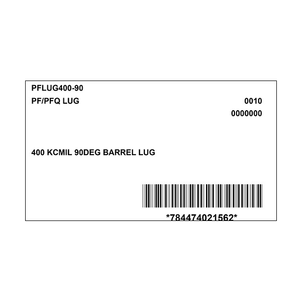 Meltric PFLUG400-90 LUG 90 DEGREE - PFLUG400-90