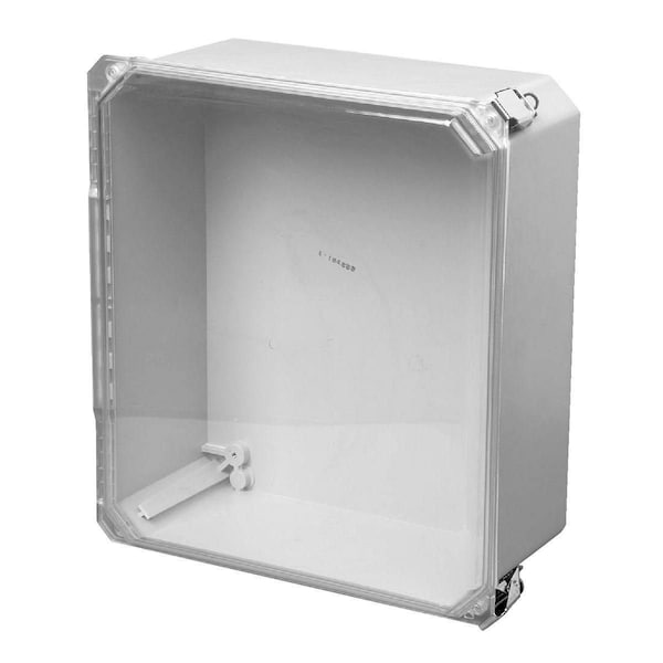 Wiegmann Fiberglass Electrical Enclosures, 12 in H, 6 in D, 10 in W, NEMA 4X, Hinged - HW-CC121006CHQR
